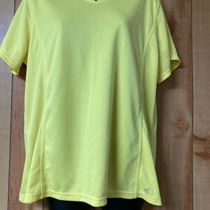 Yellow V-Neck xersion quick Fri Women's Top